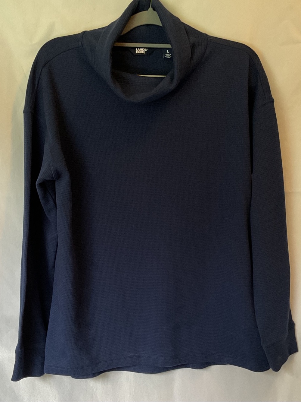 Lands' End Deep Navy Women’s Turtleneck Sweater